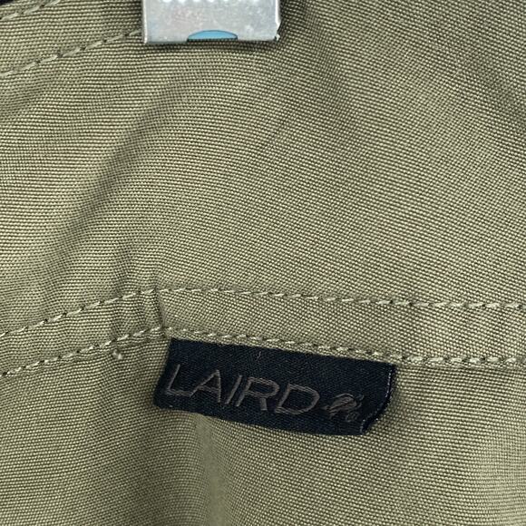LAIRD Pants Mens 34 Performance Hiking Ankle Zip Drawstring Cotton Blend Green - Picture 6 of 16